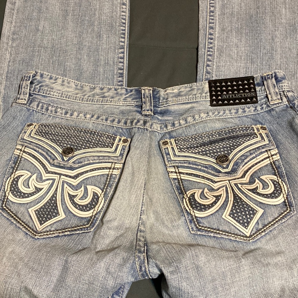 Mens Affliction 38 L jeans